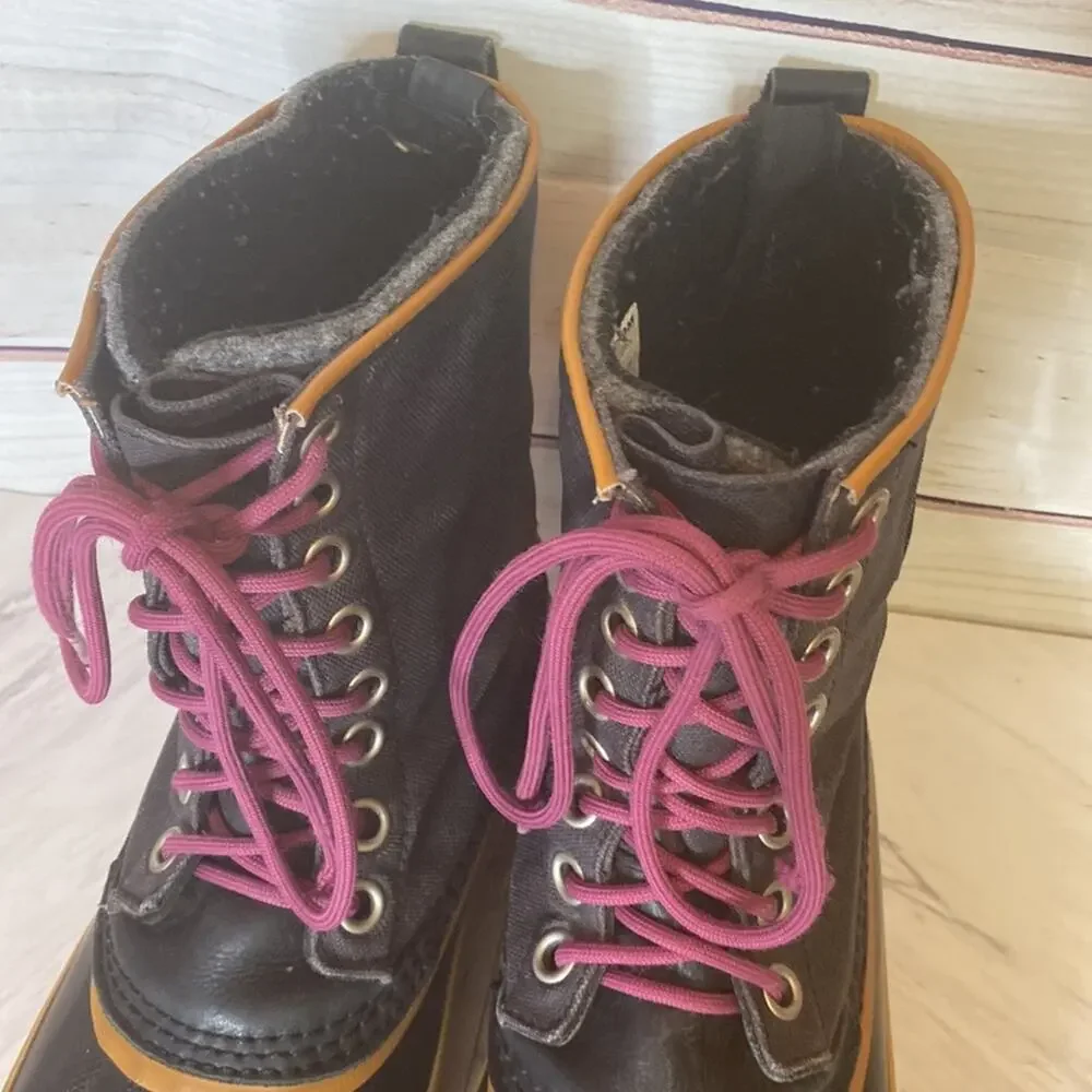 Sorel Premium Snow Waterproof Canvas Winter Boots  NL1717 Size 10